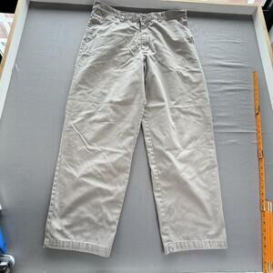 Authentic Laundered Khakis Pants Mens FITS 38x30 Beige Canvas Relaxed Fit Casual